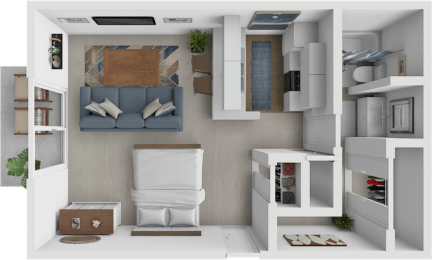 studio floor plan at georgetowne apartments