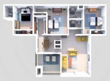  Floor Plan C3 3 Bedroom 3 Bath French