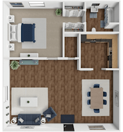 1 bedroom apartment with 1 bathroom at huntley ridge clarksville
