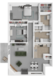 2 bed 2 bath belmont floor plan at huntington glen apartments