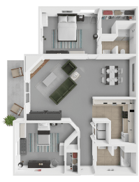 2 bed 2 bath derby floor plan at huntington glen apartments