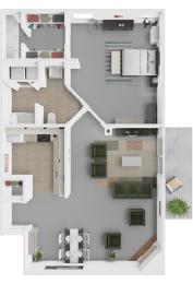one bed one bath preakness floor plan at huntington glen
