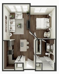1 bedroom apartment floor plan