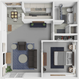 a floor plan of a house with a bedroom and a bathroom