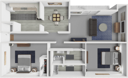 a floor plan of a house with a bedroom and a bathroom