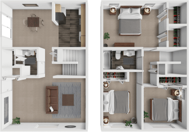 a 3 bedroom townhouse with 1.5 bathrooms in south bend IN