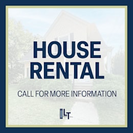 A poster advertising a house rental with a call for more information.