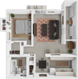 1 bed 1 bath floor plan at macarthurs lake