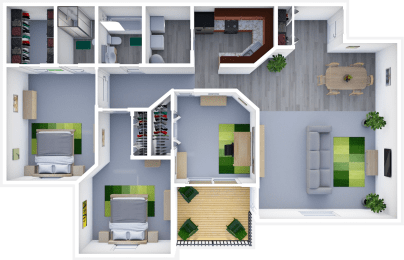 3 Bedroom Apartment Floor Plan
