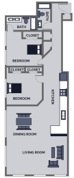 Floor Plan  2 bedroom loft floor plan
