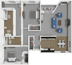 2 bed 2 bath Kraemer floor plan at Park Meadows