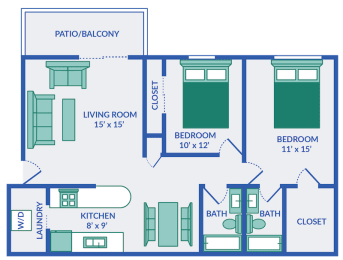the blueprint of a floor plan of a house
