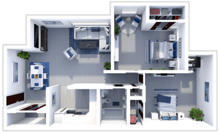 Our 2 Bedroom 1 Bath apartment at Paddock Village Apartments