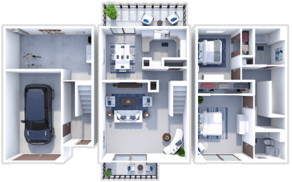 Our 2 Bedroom 2 Bath Town House at Paddock Village Apartments
