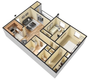 the cardinal 2 bed floor plan