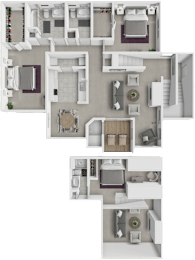 3 bed 2.5 bath Red Oak floor plan at River Oaks