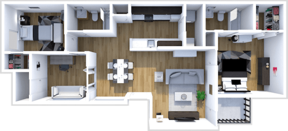 Rose - 2 Bed 2 Bath