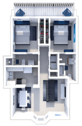 2 bedroom 2 bath apartment