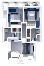 2 bedroom apartment open kitchen