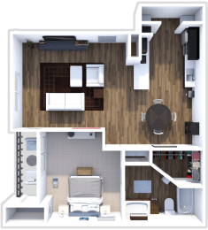 Floor Plan  the brazos floor plan at summer brook apartments in longview texas
