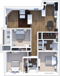 Floor Plan  the rio grande floor plan at summer brook apartments in longview texas