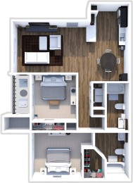 Floor Plan  the san marcos floor plan at summer brook apartments in longview texas