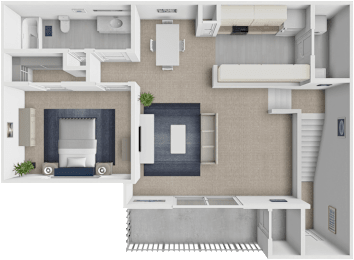 1 bedroom 1 bathroom floor plan at shoreline landing