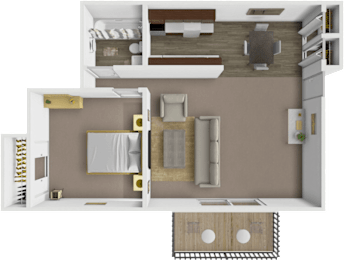 one bedroom floor plan layout at summerhouse square apartments