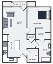 a floor plan of a bedroom apartment