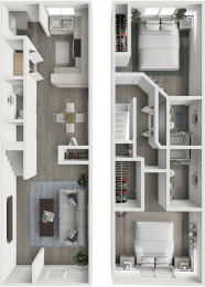 a floor plan of a 2100 sq ft apartment