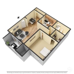 One Bedroom Floor plan