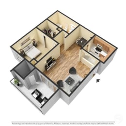 One Bedroom Floor plan