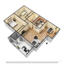 Two Bedroom Floor Plan