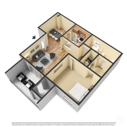 One Bedroom Floor plan
