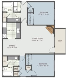 Floor Plan  two bedroom townhome in jackson tn