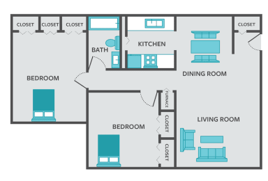 Floor Plan  cottage 2 bedroom floor plan