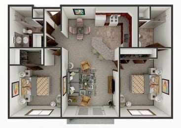 2 bedroom apartment floor plan