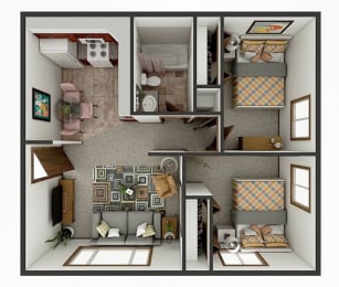 2 bedroom apartment floor plan