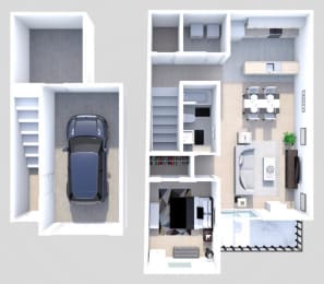  Floor Plan Phase II - Executive 1 Bed 1 Bath
