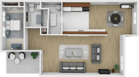 1 bed 1 bath cypress floor plan