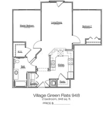  Floor Plan Village Green Flats 948