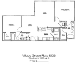  Floor Plan Village Green Flats 1036