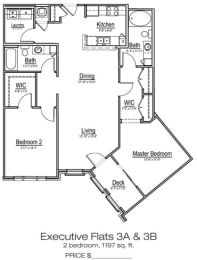  Floor Plan Executive Flats 3a-3b