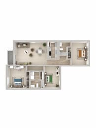 a floor plan of a studio apartment
