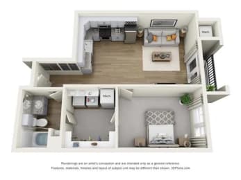 a floor plan of a house with a bedroom