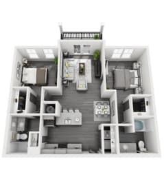 a floor plan is shown of a 1 bedroom apartment