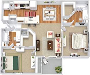 A detailed floor plan of a house showing all rooms and their layouts.