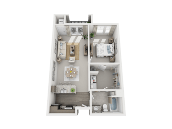 the outlook  1 bedroom floor plan  555 sq ft