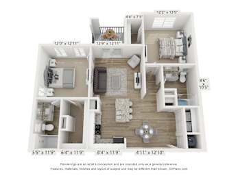 a 1 bedroom floor plan  summit  503 sq ft