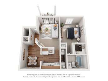  Floor Plan 1X1